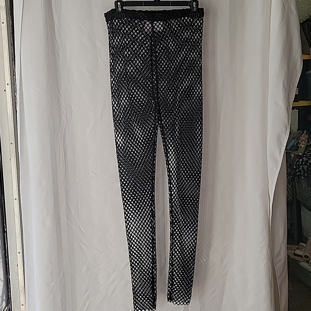 Apricot Lane Woman's Black Fish Net Leggings, Size: XL, NWT